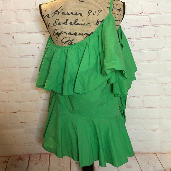 JJ'S Fairyland One-Shoulder Ruffle Asymmetrical Top - Picture 2 of 6